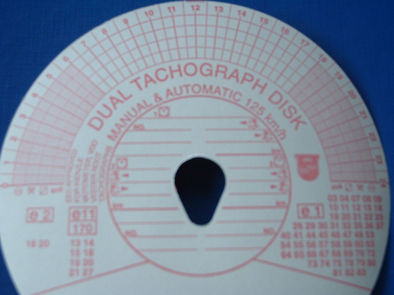 Diagrammscheibe eines Fahrtenschreibers