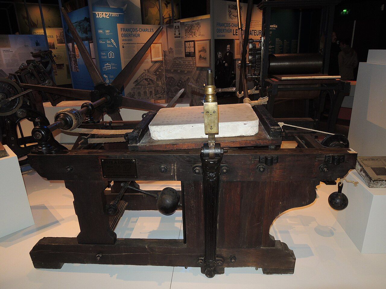 Historische Kupferdruckpresse